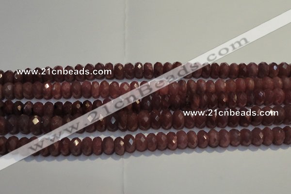 CRZ1014 15.5 inches 4*6mm faceted rondelle A- grade ruby beads