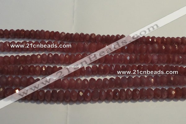 CRZ1017 15.5 inches 3*5mm faceted rondelle A grade ruby beads