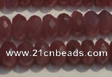 CRZ1018 15.5 inches 4*6mm faceted rondelle A grade ruby beads