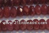 CRZ1027 15.5 inches 5*7mm faceted rondelle AA grade ruby beads