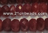 CRZ1029 15.5 inches 3*5mm faceted rondelle AAA grade ruby beads