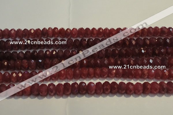 CRZ1029 15.5 inches 3*5mm faceted rondelle AAA grade ruby beads