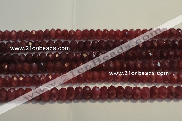 CRZ1031 15.5 inches 5*7mm faceted rondelle AAA grade ruby beads