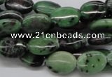 CRZ11 15.5 inches 10*14mm oval ruby zoisite gemstone beads wholesale