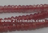 CRZ1100 15.5 inches 2*4mm faceted rondelle AAA+ grade ruby beads