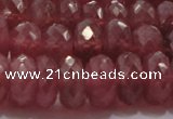 CRZ1104 15.5 inches 5*8mm faceted rondelle AAA+ grade ruby beads