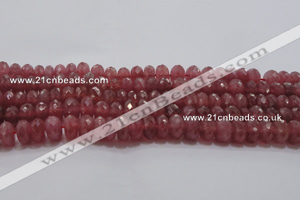 CRZ1104 15.5 inches 5*8mm faceted rondelle AAA+ grade ruby beads