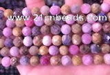 CRZ1143 15.5 inches 8mm faceted round ruby sapphire beads