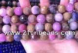 CRZ1145 15.5 inches 12mm faceted round ruby sapphire beads