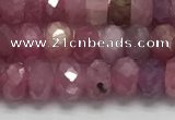 CRZ1150 15.5 inches 3*5mm faceted rondelle natural ruby beads