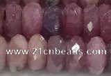 CRZ1154 15.5 inches 5*9mm faceted rondelle natural ruby beads