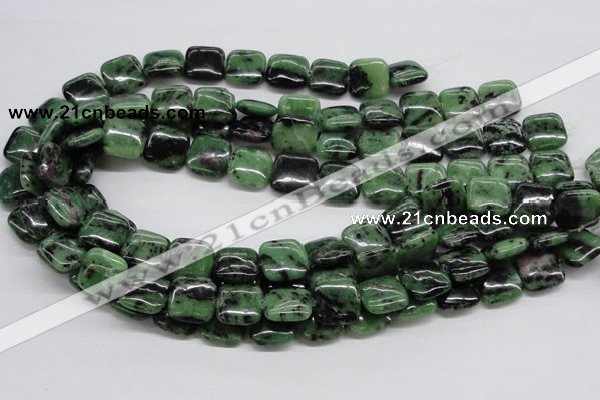 CRZ15 15.5 inches 15*15mm square ruby zoisite gemstone beads wholesale