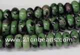 CRZ21 15.5 inches 5*10mm rondelle ruby zoisite gemstone beads