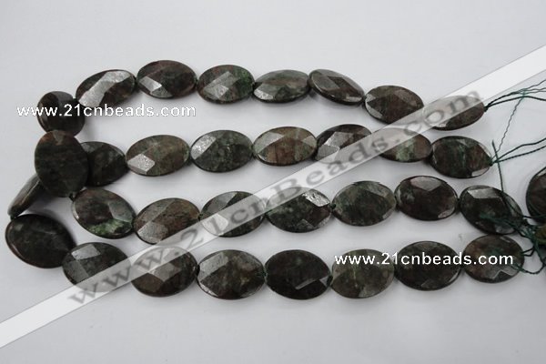 CRZ227 15.5 inches 18*25mm faceted oval ruby zoisite gemstone beads