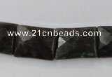 CRZ245 15.5 inches 15*20mm faceted rectangle ruby zoisite gemstone beads