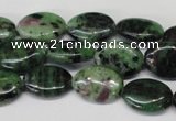 CRZ32 15.5 inches 13*18mm oval ruby zoisite gemstone beads