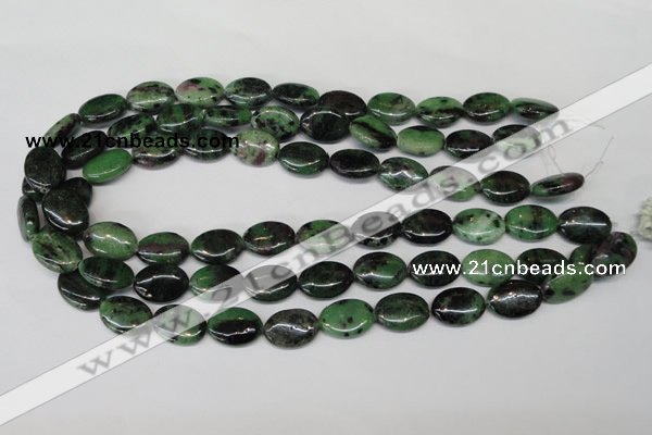 CRZ32 15.5 inches 13*18mm oval ruby zoisite gemstone beads