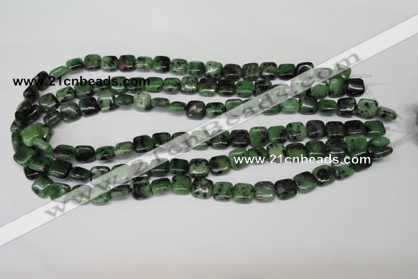 CRZ45 15.5 inches 10*10mm square ruby zoisite gemstone beads