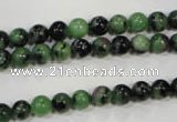 CRZ451 15.5 inches 6mm round ruby zoisite gemstone beads