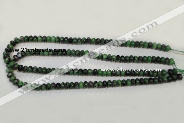 CRZ460 15.5 inches 5*8mm rondelle ruby zoisite gemstone beads