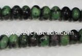 CRZ462 15.5 inches 7*10mm rondelle ruby zoisite gemstone beads