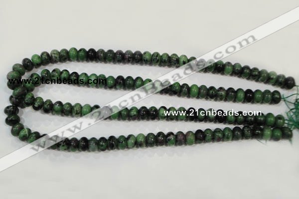 CRZ462 15.5 inches 7*10mm rondelle ruby zoisite gemstone beads