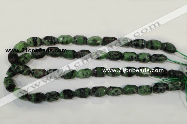 CRZ466 15.5 inches 12*18mm faceted nuggets ruby zoisite gemstone beads