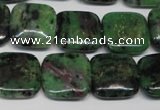 CRZ47 15.5 inches 18*18mm square ruby zoisite gemstone beads