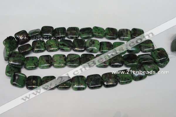 CRZ47 15.5 inches 18*18mm square ruby zoisite gemstone beads