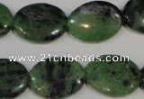 CRZ483 15.5 inches 15*20mm oval ruby zoisite gemstone beads