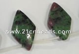 CRZ499 Top-drilled 14*24mm diamond ruby zoisite gemstone beads