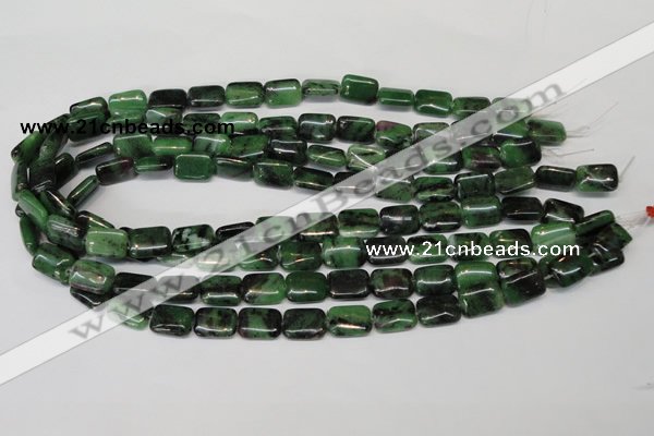 CRZ51 15.5 inches 10*14mm rectangle ruby zoisite gemstone beads