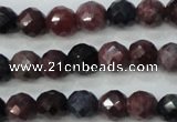 CRZ511 15.5 inches 6mm faceted round natural ruby sapphire beads