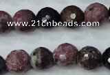 CRZ512 15.5 inches 8mm faceted round natural ruby sapphire beads