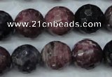 CRZ513 15.5 inches 10mm faceted round natural ruby sapphire beads