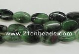 CRZ60 15.5 inches 8*12mm oval ruby zoisite gemstone beads