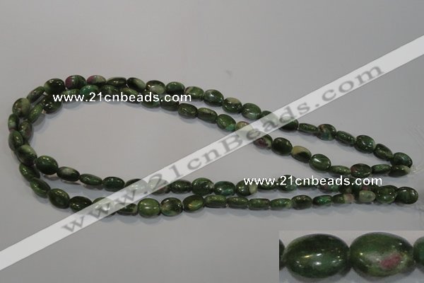 CRZ611 15.5 inches 8*10mm oval New ruby zoisite gemstone beads