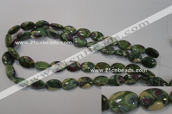 CRZ615 15.5 inches 13*18mm oval New ruby zoisite gemstone beads