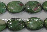 CRZ616 15.5 inches 15*20mm oval New ruby zoisite gemstone beads