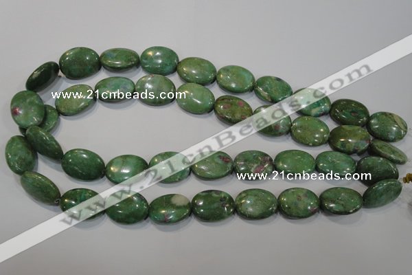 CRZ616 15.5 inches 15*20mm oval New ruby zoisite gemstone beads