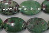 CRZ617 15.5 inches 18*25mm oval New ruby zoisite gemstone beads