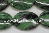 CRZ63 15.5 inches 22*30mm oval ruby zoisite gemstone beads