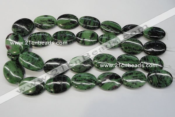 CRZ63 15.5 inches 22*30mm oval ruby zoisite gemstone beads
