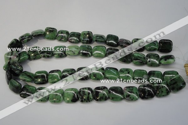 CRZ66 15.5 inches 16*16mm square ruby zoisite gemstone beads