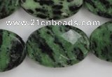 CRZ714 15 inches 20*30mm faceted oval ruby zoisite gemstone beads
