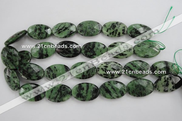 CRZ714 15 inches 20*30mm faceted oval ruby zoisite gemstone beads