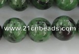 CRZ725 15.5 inches 14mm round ruby zoisite gemstone beads