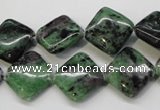 CRZ73 15.5 inches 14*14mm diamond ruby zoisite gemstone beads