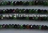 CRZ750 15.5 inches 2*2.5mm faceted rondelle ruby zoisite beads