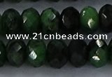 CRZ755 15.5 inches 6*10mm faceted rondelle ruby zoisite beads